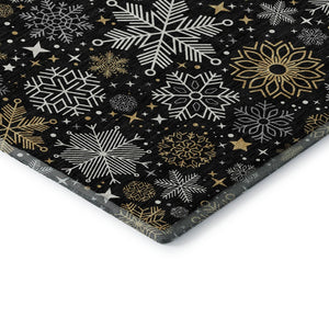 HomeRoots 5' X 8' Black Gold Ivory Abstract Geometric Area Rug - Washable, UV Protected, Durable & Stylish! 702258