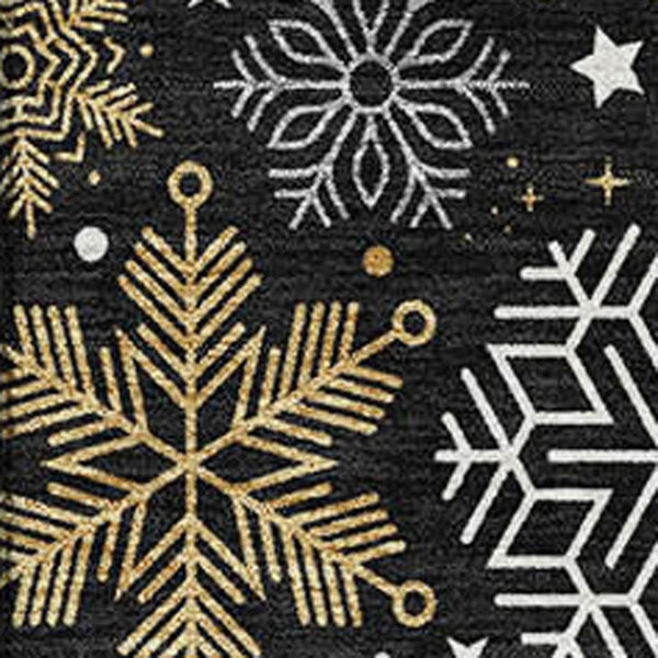 HomeRoots 5' X 8' Black Gold Ivory Abstract Geometric Area Rug - Washable, UV Protected, Durable & Stylish! 702258