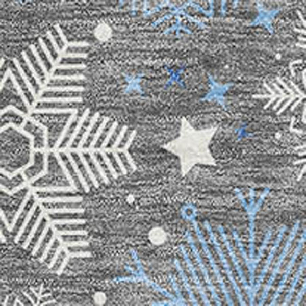 HomeRoots 9' Abstract Geometric Gray Blue & Ivory Washable Area Rug – Durable, Stain-Resistant, UV Protected Design 702273