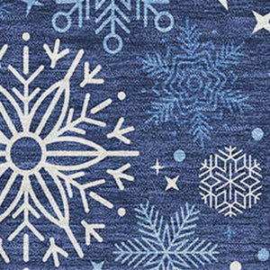 HomeRoots 10' X 14' Navy Blue & Ivory Abstract Geometric Area Rug - Washable, UV Protected, Durable & Stylish! 702286