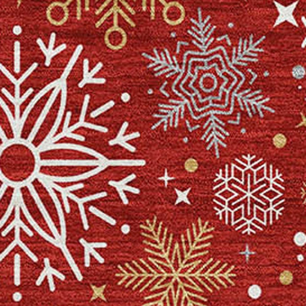 HomeRoots 8' X 10' Washable Area Rug in Red, Gold & Ivory - Modern Abstract Geometric Design with UV Protection 702290