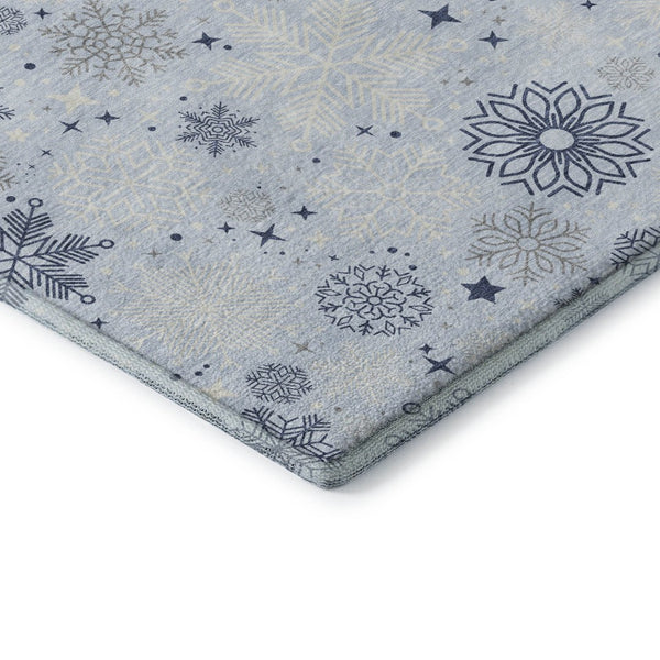 HomeRoots 9' X 12' Sky Blue & Ivory Abstract Geometric Area Rug - Washable, UV-Protected & Durable Design! 702297