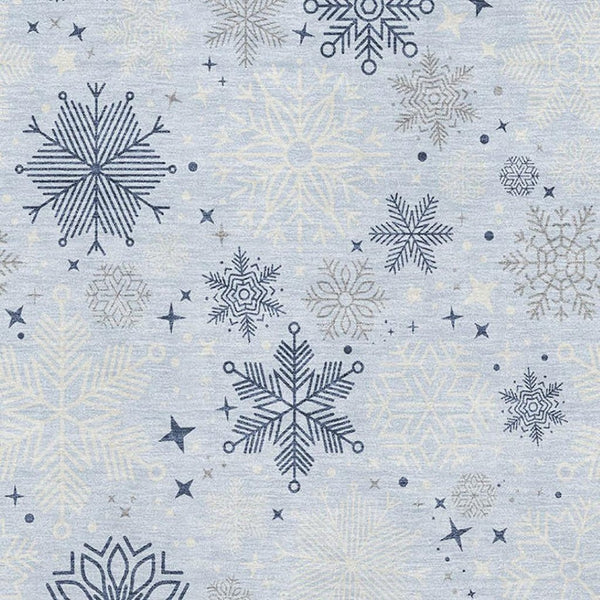 HomeRoots 9' X 12' Sky Blue & Ivory Abstract Geometric Area Rug - Washable, UV-Protected & Durable Design! 702297