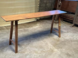 Approx. 5-6Ft Long Vintageteak Wood Console Weathered Natural (Size & Color Vary)