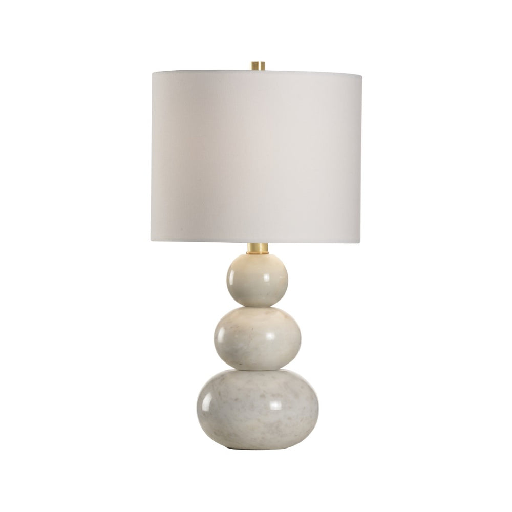 Chelsea House Bianca Sculptural Marble Lamp With Stacked Sphere Base And Crisp White Shade For Quiet Luxury 70237