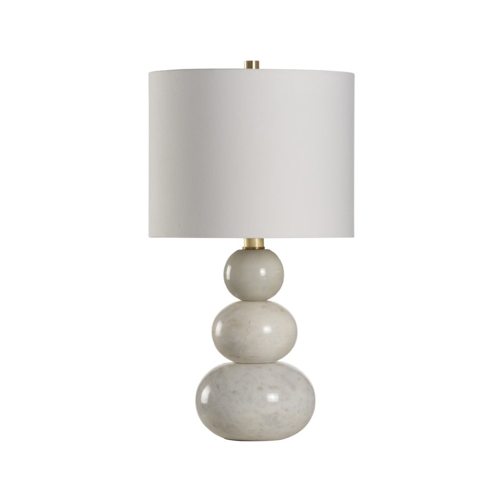 Chelsea House Bianca Sculptural Marble Lamp With Stacked Sphere Base And Crisp White Shade For Quiet Luxury 70237