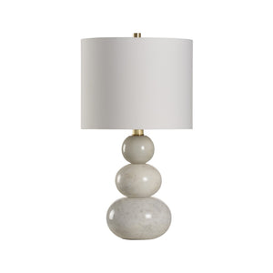 Chelsea House Bianca Sculptural Marble Lamp With Stacked Sphere Base And Crisp White Shade For Quiet Luxury 70237