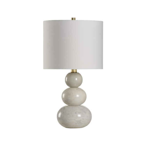 Chelsea House Bianca Sculptural Marble Lamp With Stacked Sphere Base And Crisp White Shade For Quiet Luxury 70237