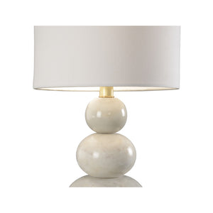 Chelsea House Bianca Sculptural Marble Lamp With Stacked Sphere Base And Crisp White Shade For Quiet Luxury 70237