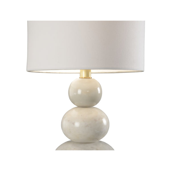 Chelsea House Bianca Sculptural Marble Lamp With Stacked Sphere Base And Crisp White Shade For Quiet Luxury 70237