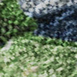 HomeRoots 9' X 12' Washable Geometric Area Rug in Brown, Blue, and Green – UV Protected & Pet-Friendly Style! 702400