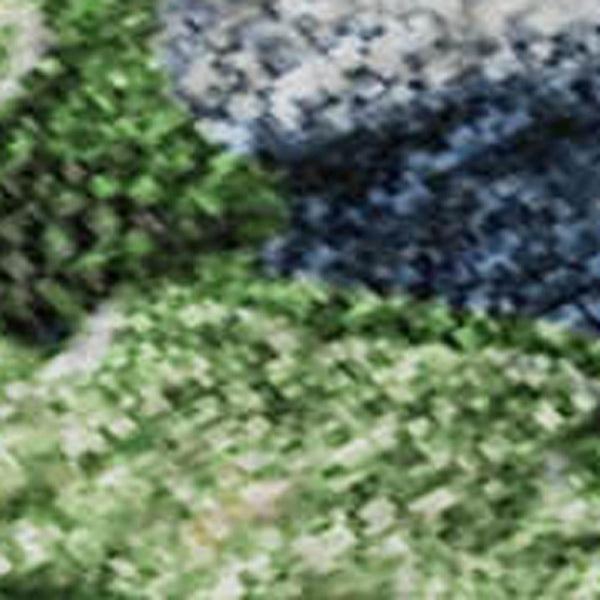 HomeRoots 8' X 10' Vibrant Gold, Blue & Green Geometric Washable Area Rug with UV Protection for High-Traffic Areas 702405