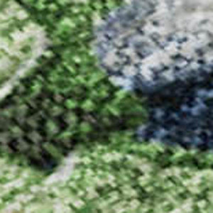 HomeRoots 9' X 12' Taupe Blue & Green Geometric Washable Area Rug - UV Protected, Durable & Stylish Design 702436