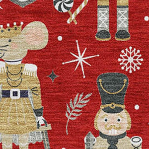 HomeRoots 10' X 14' Floral Area Rug in Red, Gold & Gray - Washable, UV Protected, Durable & Stylish Décor Piece 702467