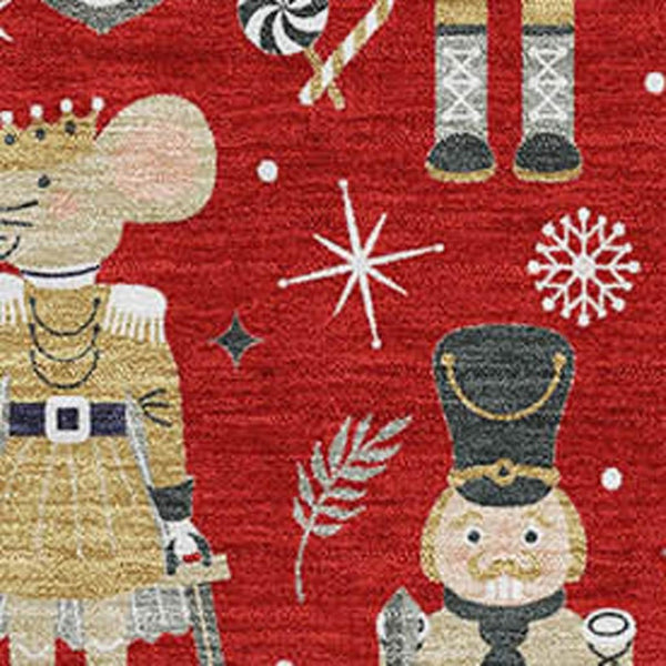 HomeRoots 10' X 14' Floral Area Rug in Red, Gold & Gray - Washable, UV Protected, Durable & Stylish Décor Piece 702467