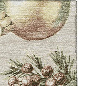HomeRoots 9' X 12' Washable Polka Dot Area Rug in Beige, Brown & Ivory - Durable, UV-Protected & Stylish 702478