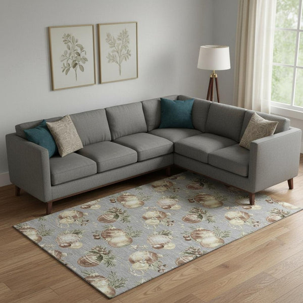 HomeRoots 10' X 14' Washable Polka Dot Area Rug with UV Protection - Durable, Stylish, and Stain Resistant! 702503