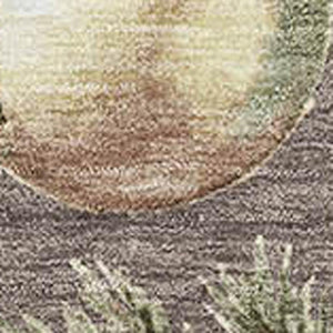 HomeRoots 9' X 12' Stylish Taupe Brown & Beige Polka Dot Washable Area Rug with UV Protection for Home Decor 702514