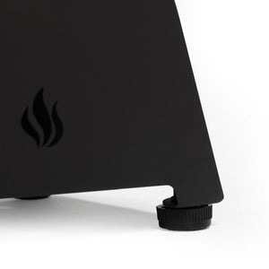 HomeRoots 40000 BTU Black Steel Propane Fire Pit – Modern Rectangular Design with Adjustable Flame Control 702530