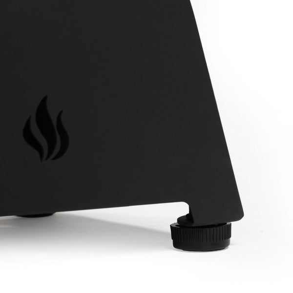 HomeRoots 40000 BTU Black Steel Propane Fire Pit – Modern Rectangular Design with Adjustable Flame Control 702530