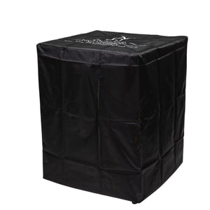 HomeRoots 50000 BTU Brown Wicker Propane Fire Pit - Stylish Rectangular Design for Cozy Outdoor Gatherings 702534