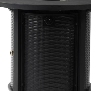 HomeRoots 50000 BTU Modern Black Steel Propane Fire Pit Table – Perfect for Outdoor Gatherings & Ambiance 702535