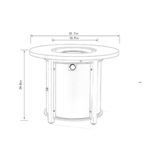 HomeRoots 50000 BTU Modern Black Steel Propane Fire Pit Table – Perfect for Outdoor Gatherings & Ambiance 702535