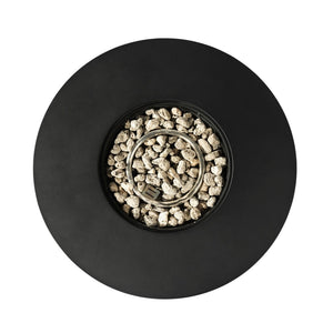 HomeRoots 50000 BTU Modern Black Steel Propane Fire Pit Table – Perfect for Outdoor Gatherings & Ambiance 702535