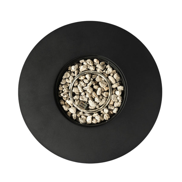 HomeRoots 50000 BTU Modern Black Steel Propane Fire Pit Table – Perfect for Outdoor Gatherings & Ambiance 702535