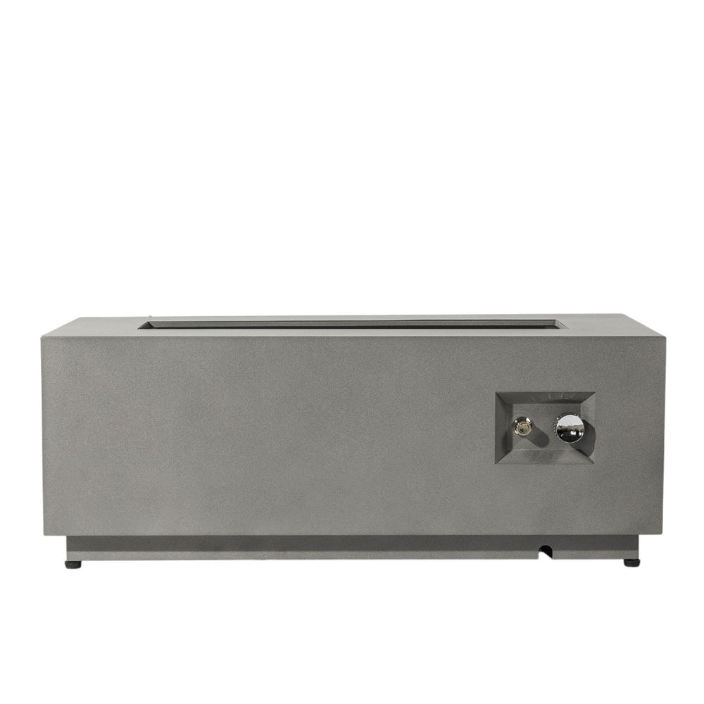 HomeRoots 50000 BTU 42" Gray Steel Propane Fire Pit Table - Cozy Outdoor Gatherings with Cover & Safety Features 702536