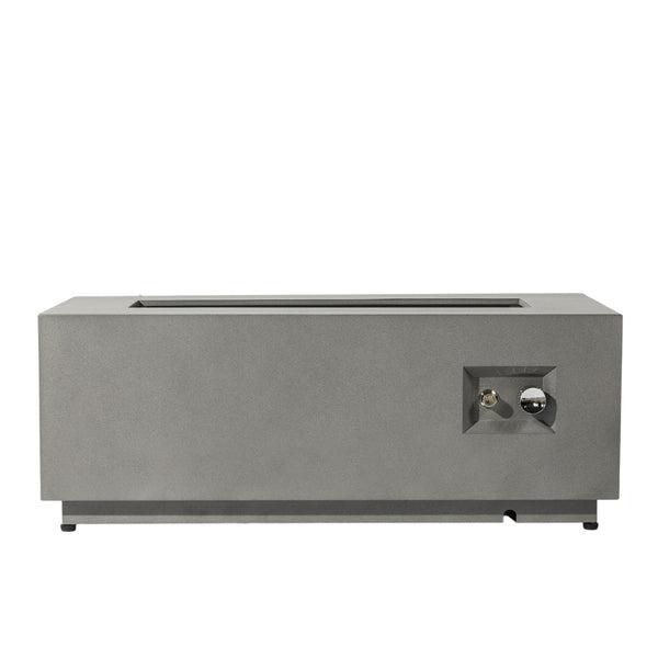 HomeRoots 50000 BTU 42" Gray Steel Propane Fire Pit Table - Cozy Outdoor Gatherings with Cover & Safety Features 702536
