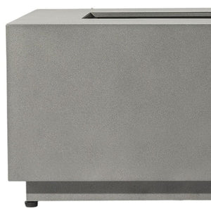 HomeRoots 50000 BTU 42" Gray Steel Propane Fire Pit Table - Cozy Outdoor Gatherings with Cover & Safety Features 702536
