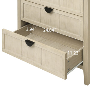 English Elm 3 Drawer Cabinet - Elegant Farmhouse Storage Solution For Bedroom, Living Room, Or Study Decor W688P225267