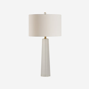 Chelsea House Frosted Crystal Lamp With Antique Brass Accents And White Fabric Shade — Soft Ambient Glow, Versatile Elegance For Home 70256
