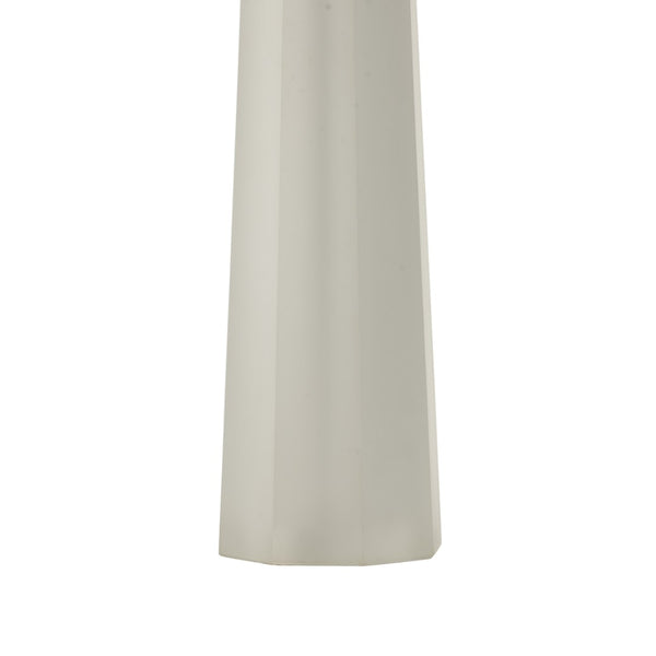 Chelsea House Frosted Crystal Lamp With Antique Brass Accents And White Fabric Shade — Soft Ambient Glow, Versatile Elegance For Home 70256