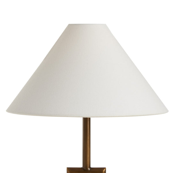 Chelsea House Overhill Aged Brass Table Lamp With Bold Square Accent — 28" Modern Metal Desk Light For Stylish Homes 70259