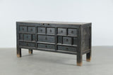 Lilys Antique Sideboard 63.7X18X31H Original Distressed Black Lacquer 7026