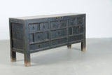 Lilys Antique Sideboard 63.7X18X31H Original Distressed Black Lacquer 7026