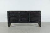 Lilys Antique Sideboard 63.7X18X31H Original Distressed Black Lacquer 7026