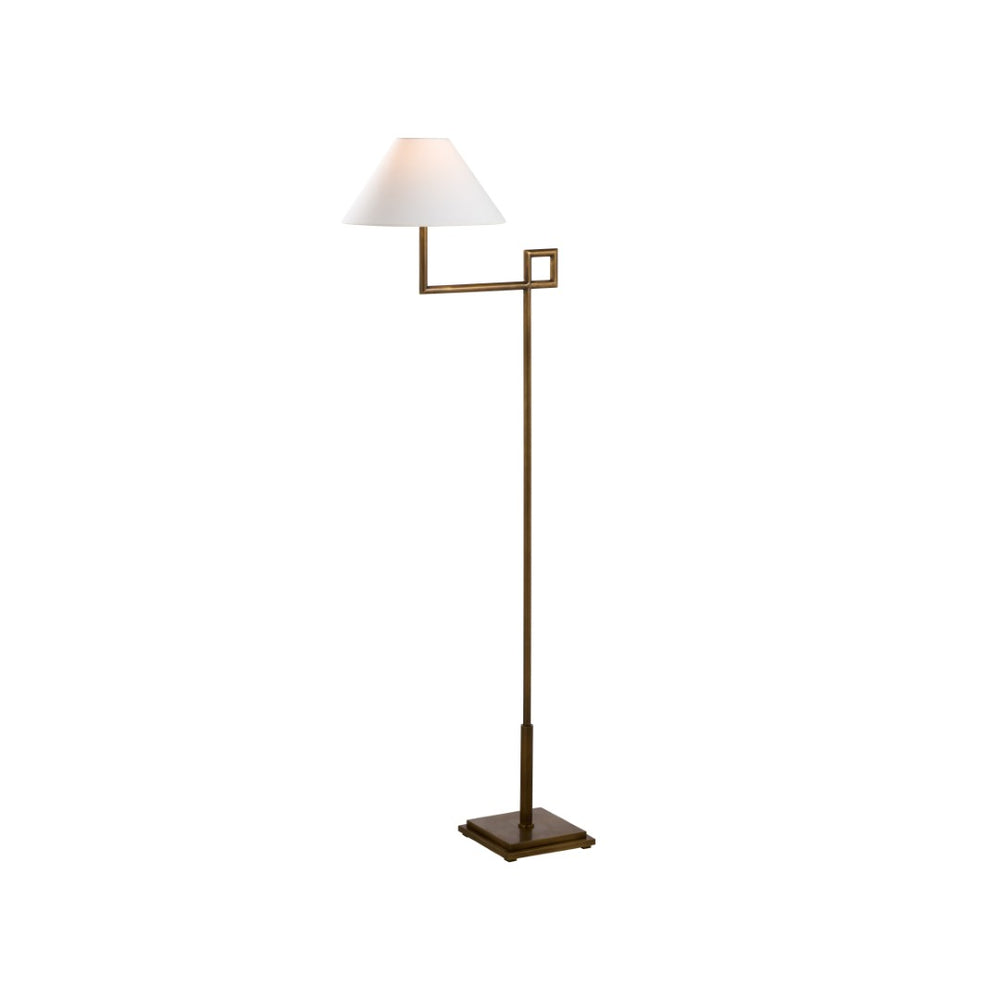 Chelsea House St. Dunstan Sculptural Floor Lamp In Aged Brass — Jamie Merida Design, Warm Ambient Light, 55.5" 70261