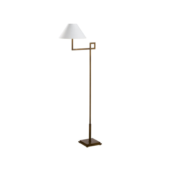 Chelsea House St. Dunstan Sculptural Floor Lamp In Aged Brass — Jamie Merida Design, Warm Ambient Light, 55.5" 70261