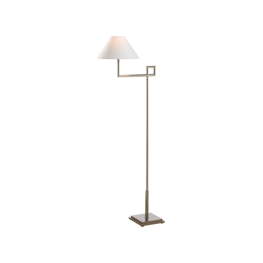 Chelsea House St. Dunstan Polished Nickel Floor Lamp By Jamie Merida — 55.5" Sleek Metal Design, Warm Ambient Glow 70262