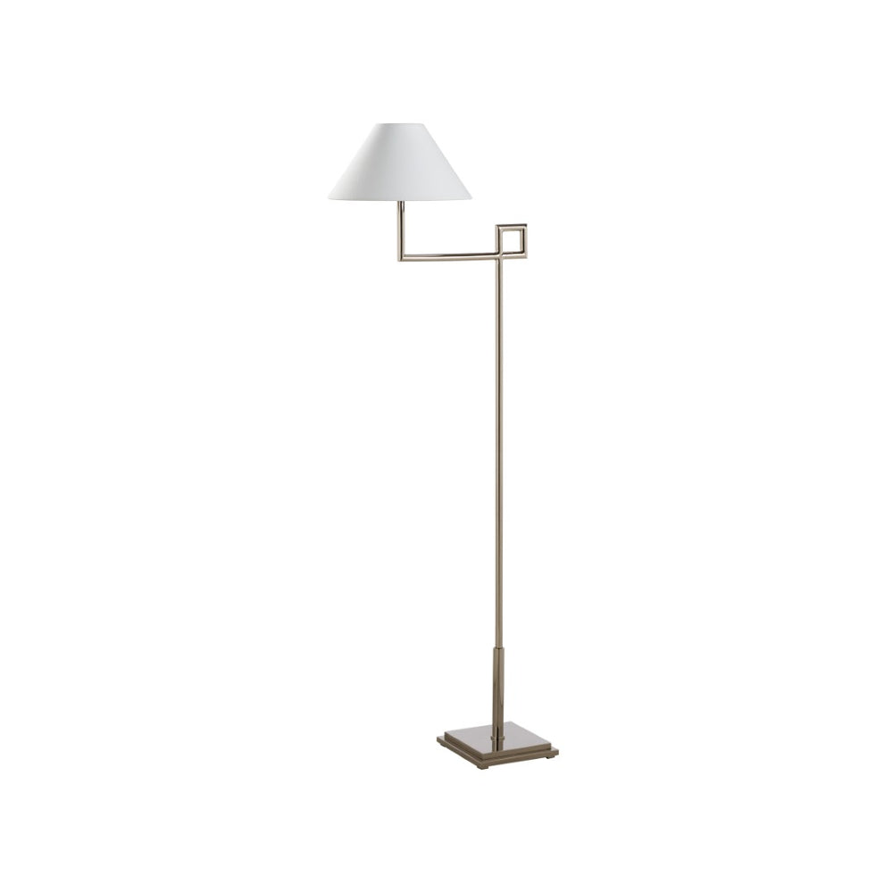 Chelsea House St. Dunstan Polished Nickel Floor Lamp By Jamie Merida — 55.5" Sleek Metal Design, Warm Ambient Glow 70262