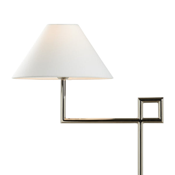Chelsea House St. Dunstan Polished Nickel Floor Lamp By Jamie Merida — 55.5" Sleek Metal Design, Warm Ambient Glow 70262