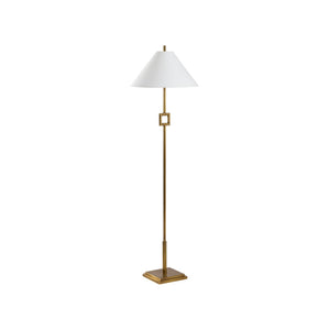 Chelsea House Overhill Sculptural Floor Lamp In Aged Brass — Jamie Merida Modern Minimalist Statement Light, 55.5" 70263