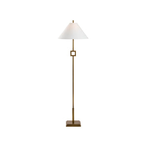 Chelsea House Overhill Sculptural Floor Lamp In Aged Brass — Jamie Merida Modern Minimalist Statement Light, 55.5" 70263