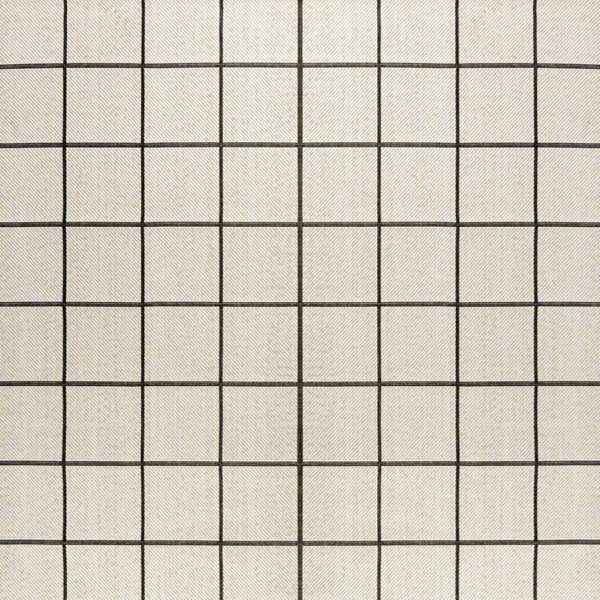 HomeRoots 5' Classic Cream and Dark Gray Plaid Indoor Outdoor Area Rug - Stylish, Durable, Perfect for Any Space 702631