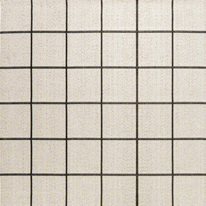 HomeRoots 8' X 10' Cream & Dark Gray Plaid Rug - Durable Indoor/Outdoor Area Rug for Stylish Living Spaces 702632