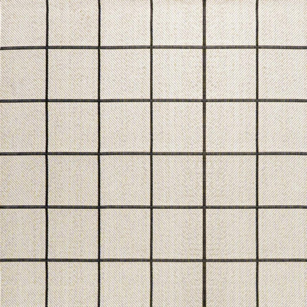HomeRoots 8' X 10' Cream & Dark Gray Plaid Rug - Durable Indoor/Outdoor Area Rug for Stylish Living Spaces 702632