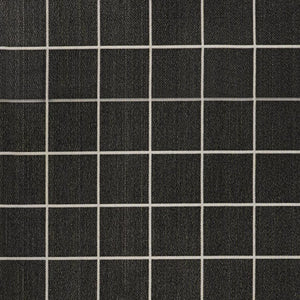 HomeRoots 8' X 10' Dark Gray & Cream Plaid Rug - Stylish, Versatile Indoor/Outdoor Area Rug for All Spaces 702635